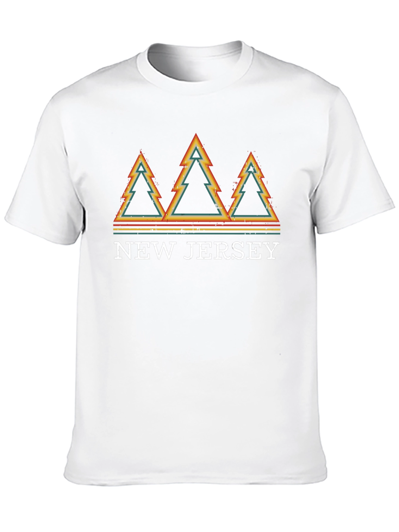Retro New Jersey Trees Graphic T-Shirt