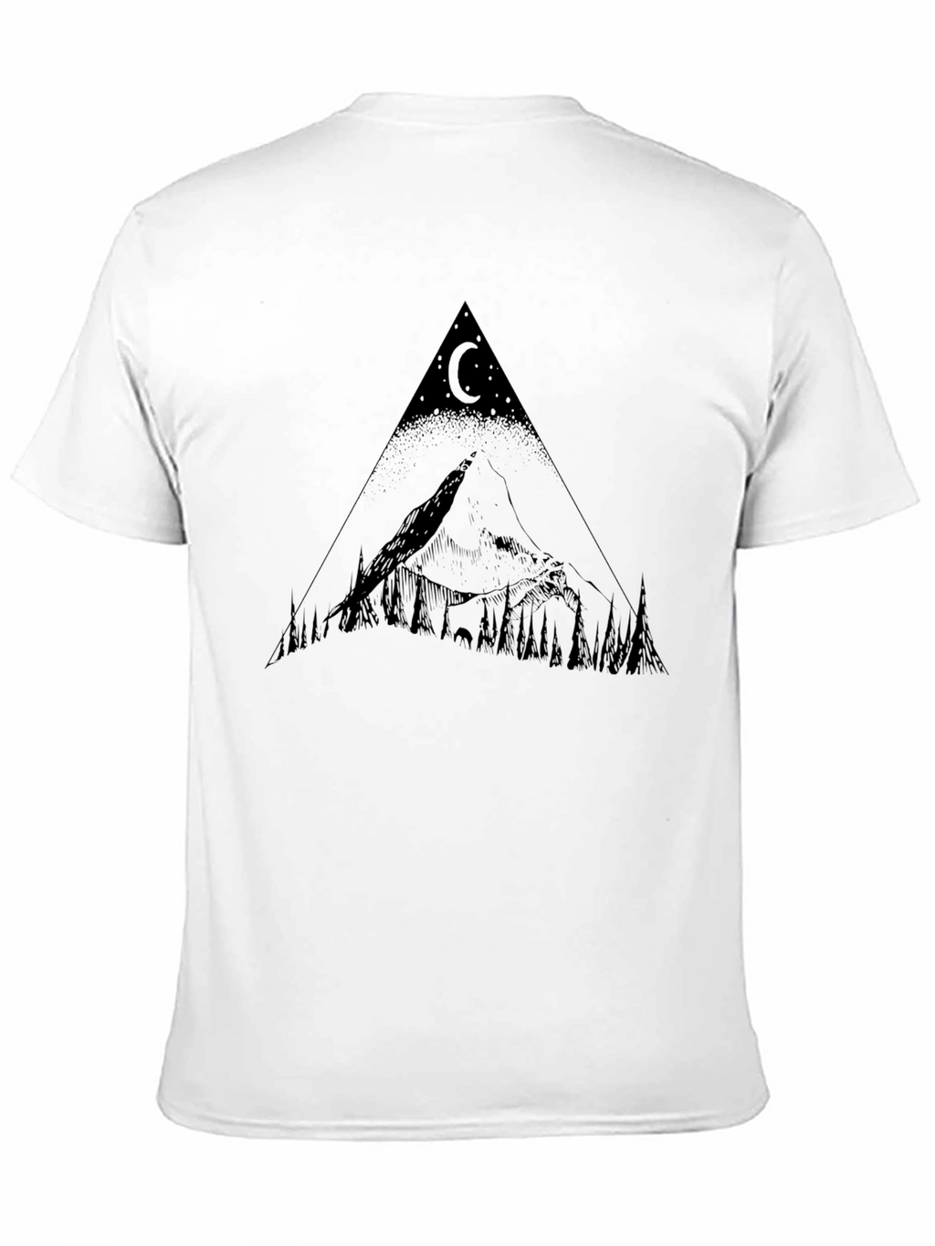 Mountain Moon Graphic Tee - Black