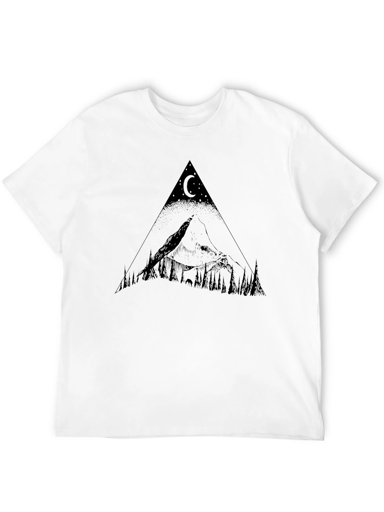 Mountain Moon Graphic Tee - Black