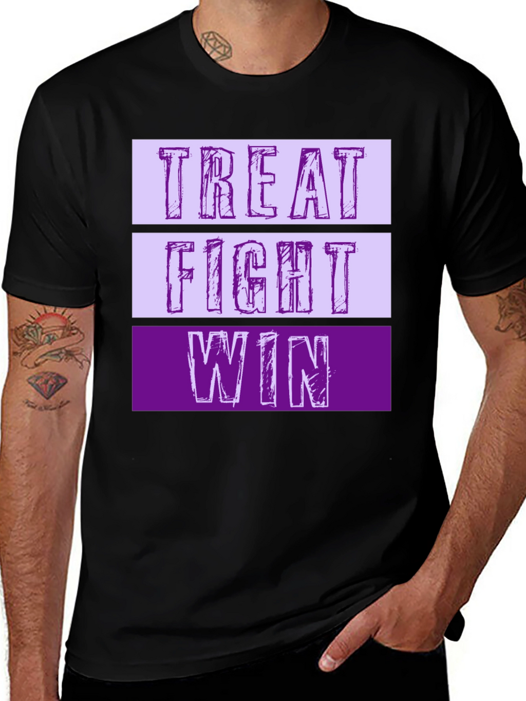 Treat Fight Win T-Shirt | Motivational Graphic Tee