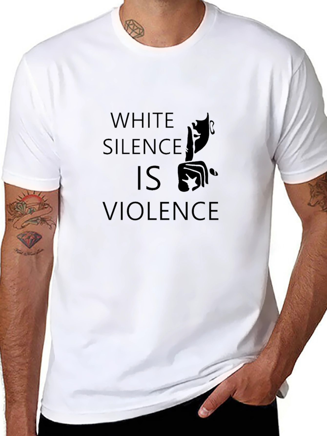 Statement Graphic Tee - White Silence is Violence