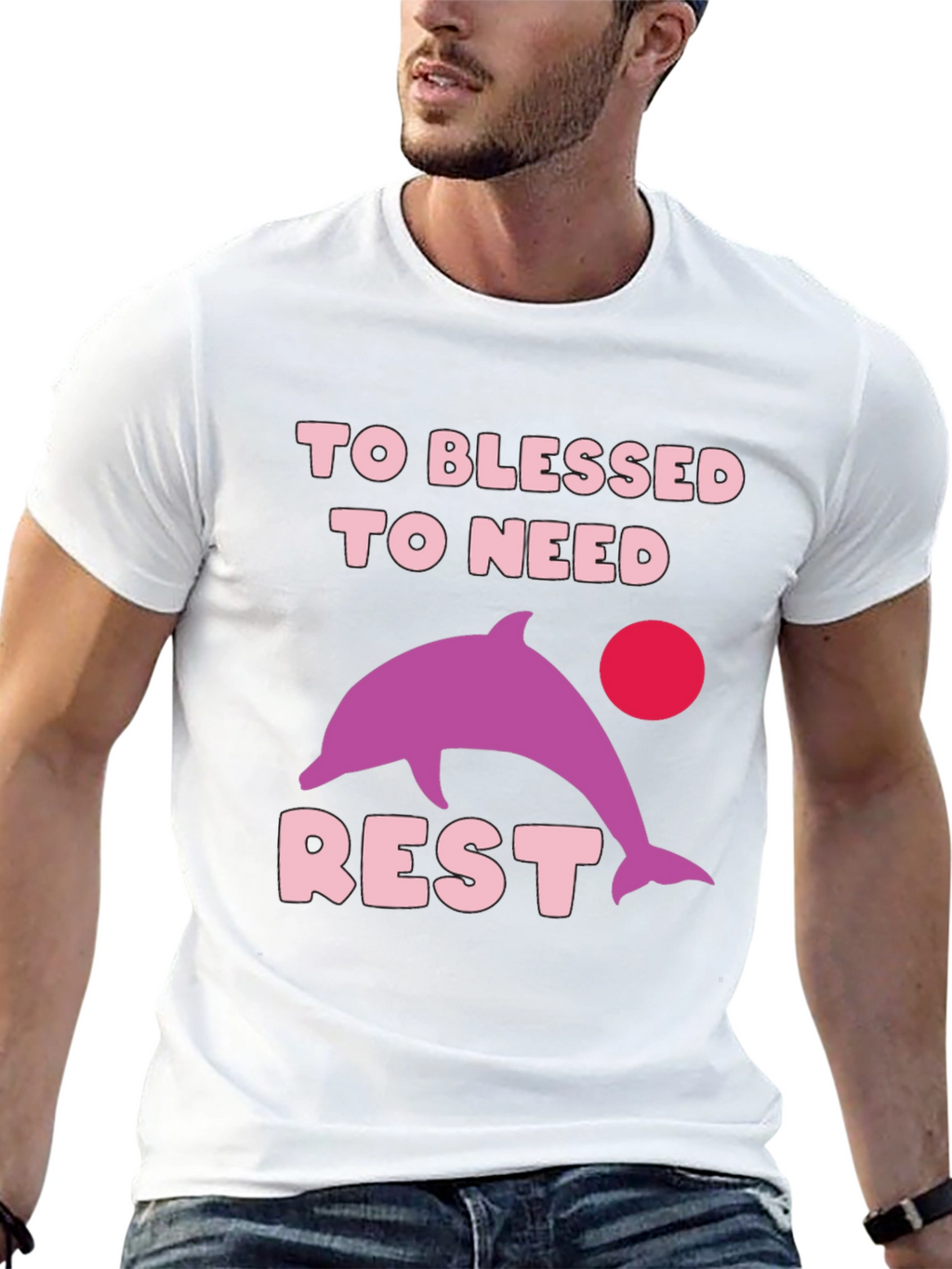 Blessed Dolphin Graphic Tee - Relaxed Fit