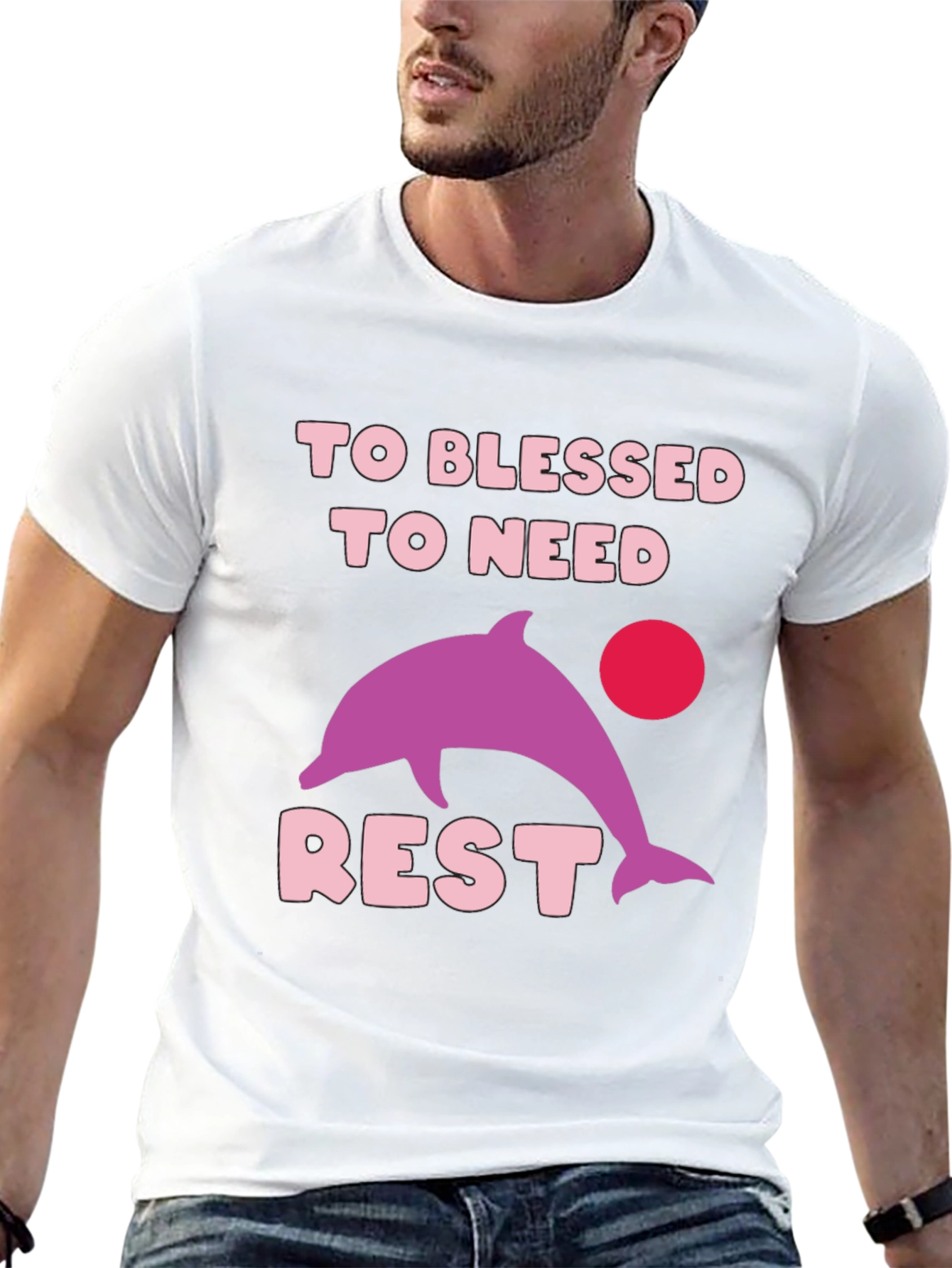 Blessed Dolphin Graphic Tee - Relaxed Fit