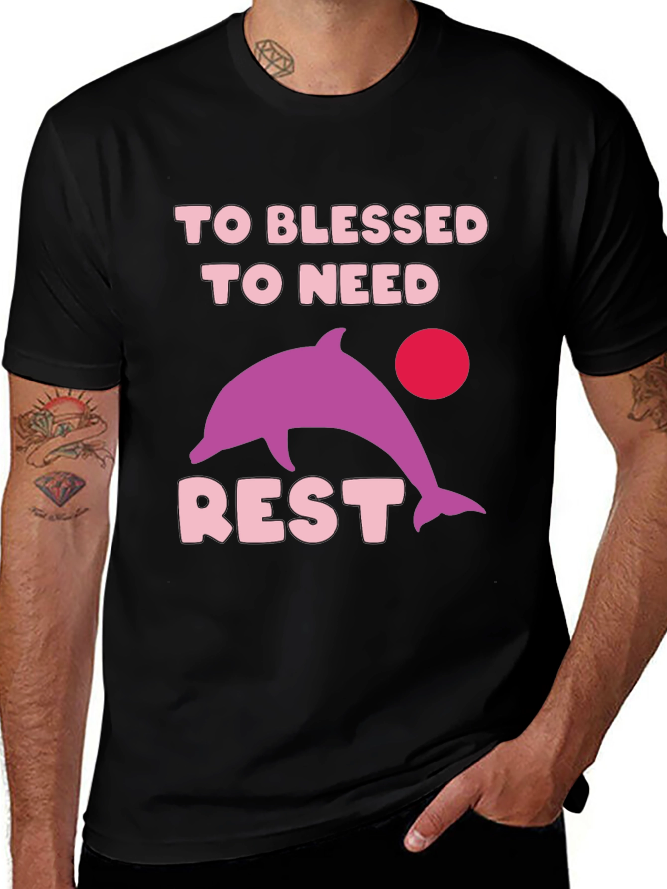 Blessed Dolphin Graphic Tee - Relaxed Fit