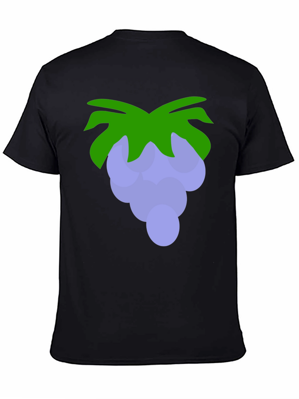 Grape Graphic Print T-Shirt - Black Cotton Tee