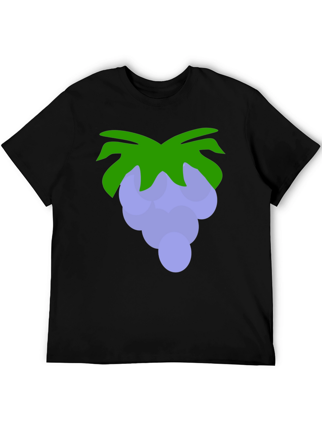 Grape Graphic Print T-Shirt - Black Cotton Tee