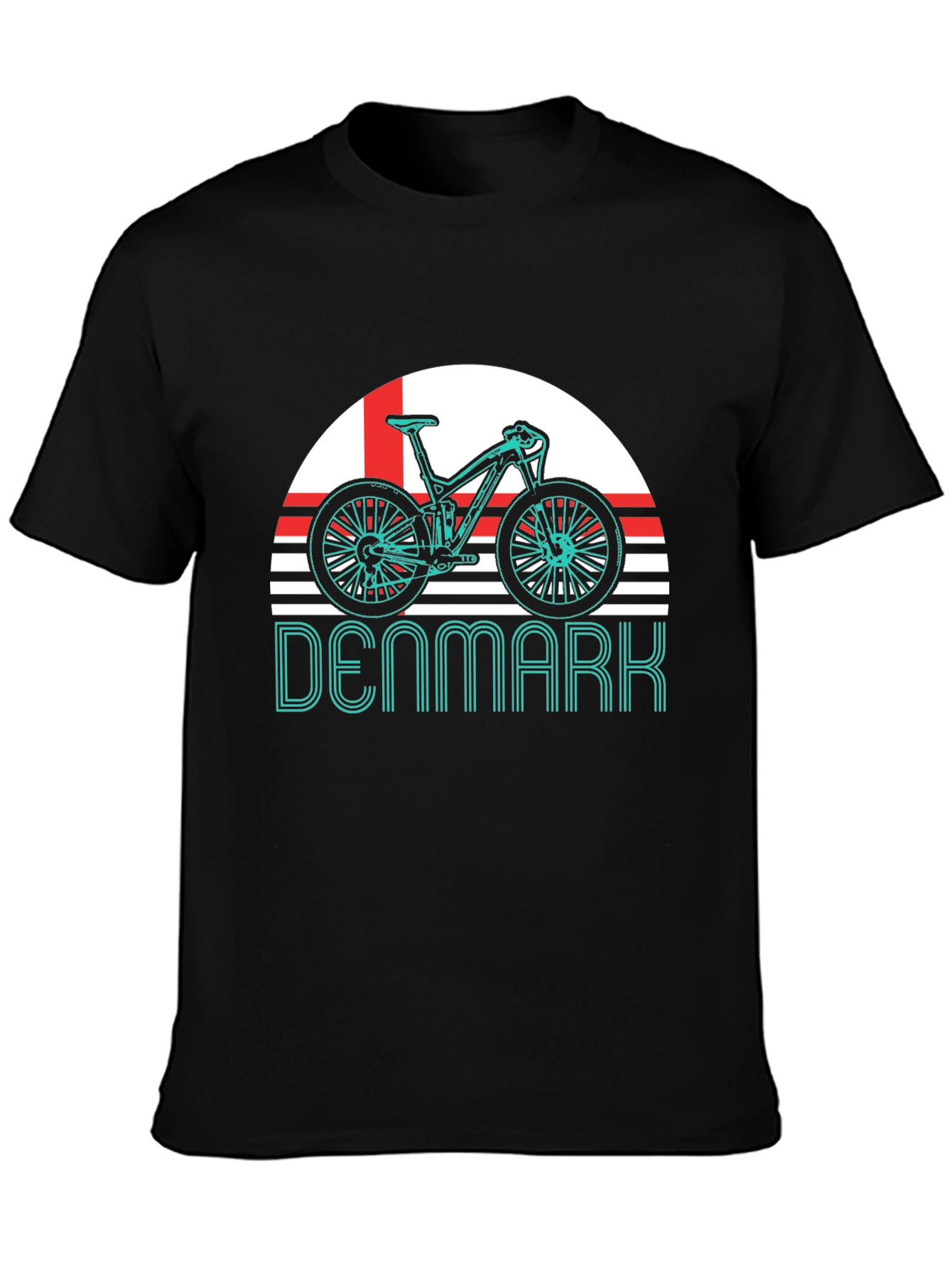 Denmark Bike T-Shirt - Mountain Biking Fan Tee