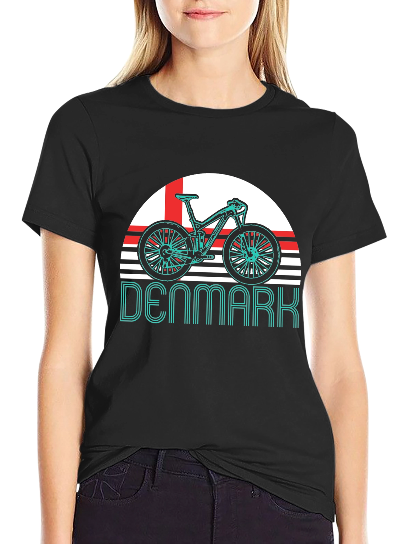 Denmark Bike T-Shirt - Mountain Biking Fan Tee