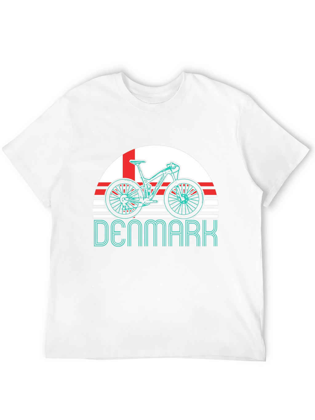 Denmark Bike T-Shirt - Mountain Biking Fan Tee
