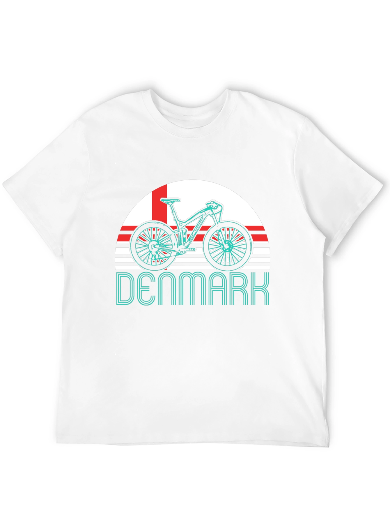 Denmark Bike T-Shirt - Mountain Biking Fan Tee