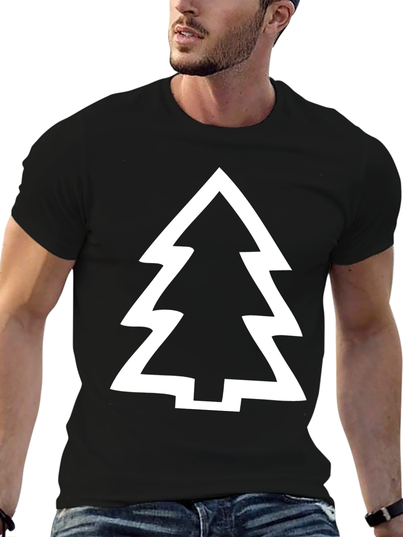 Modern Tree Graphic T-Shirt