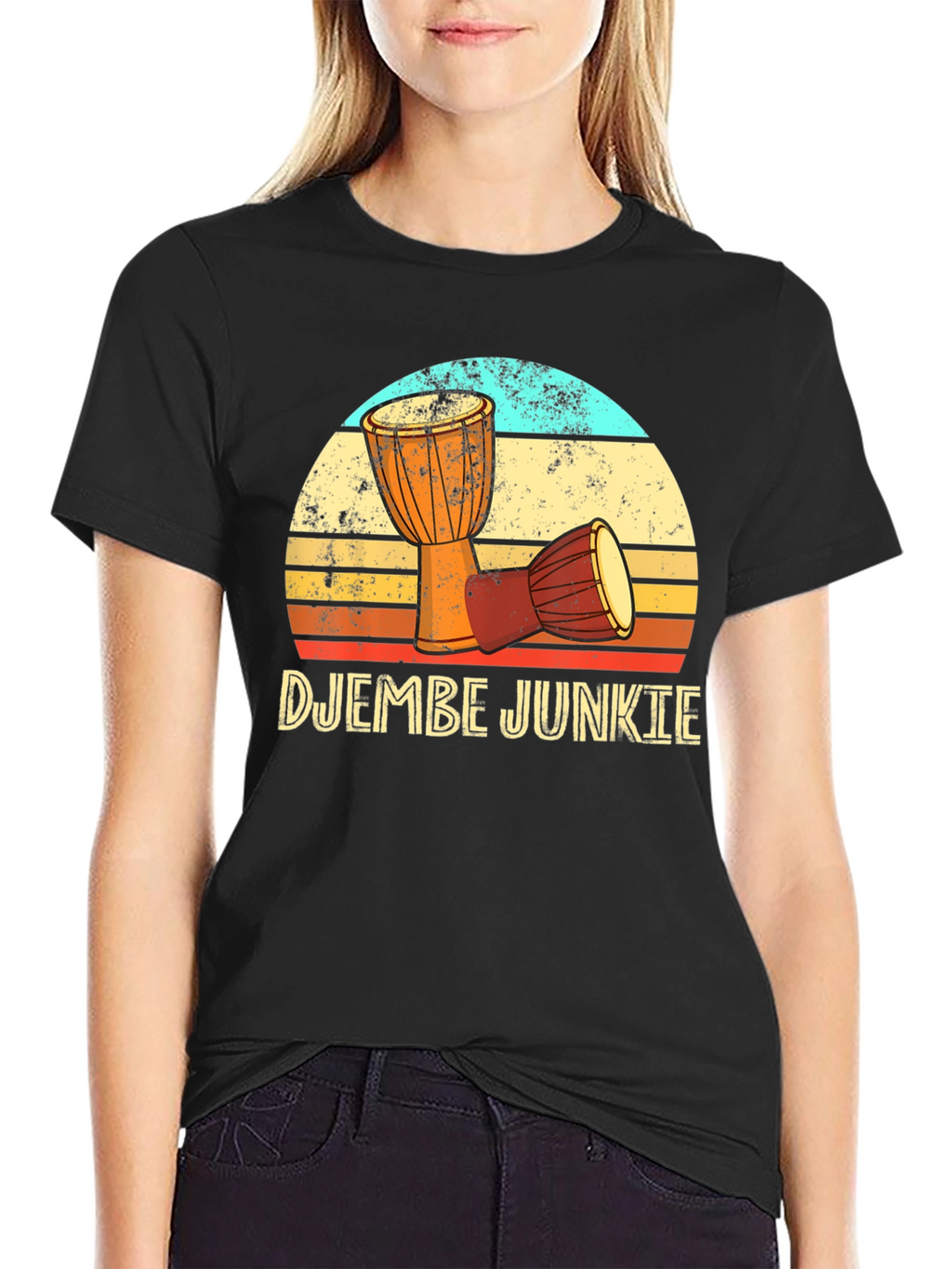 Djembe Junkie Retro T-Shirt