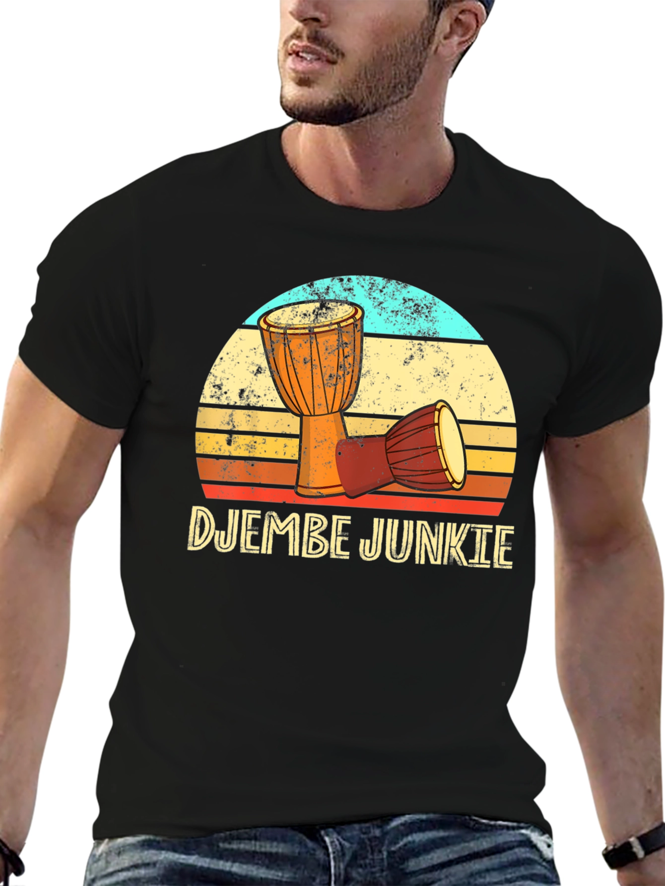 Djembe Junkie Retro T-Shirt