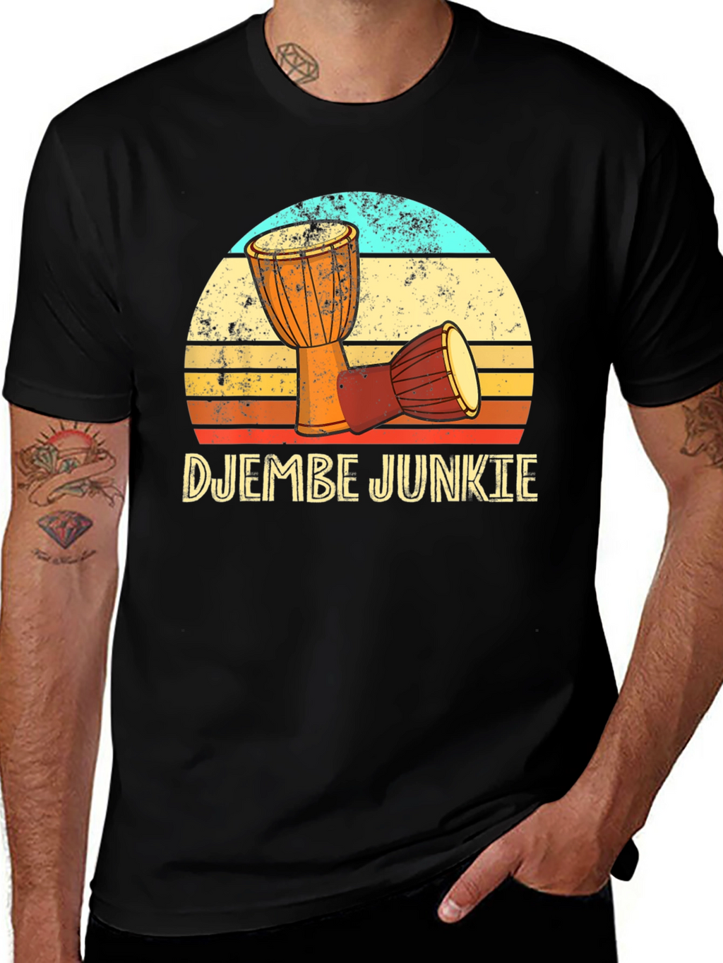 Djembe Junkie Retro T-Shirt