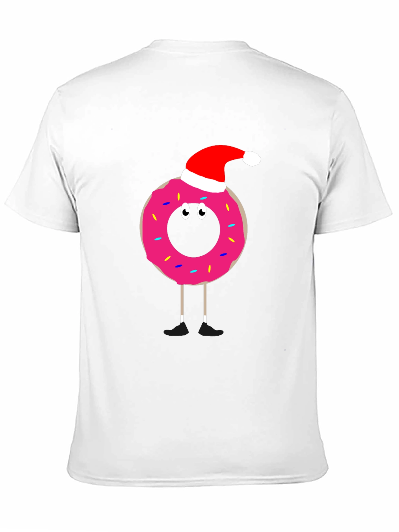 Festive Donut T-Shirt: Santa Hat Fun!