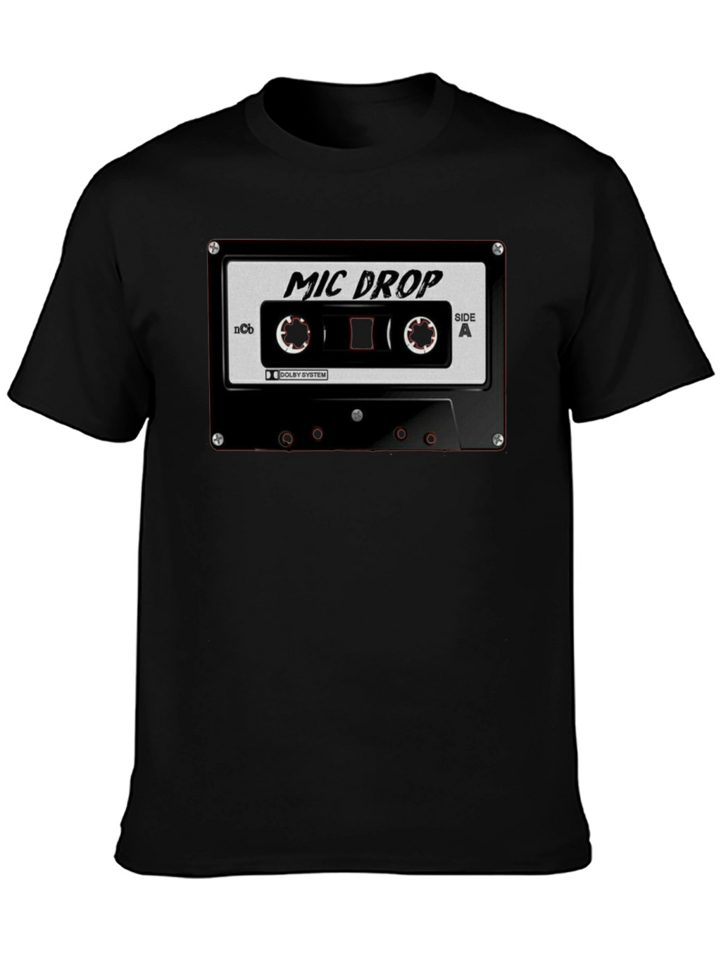 Mic Drop Cassette Tape Black T-Shirt