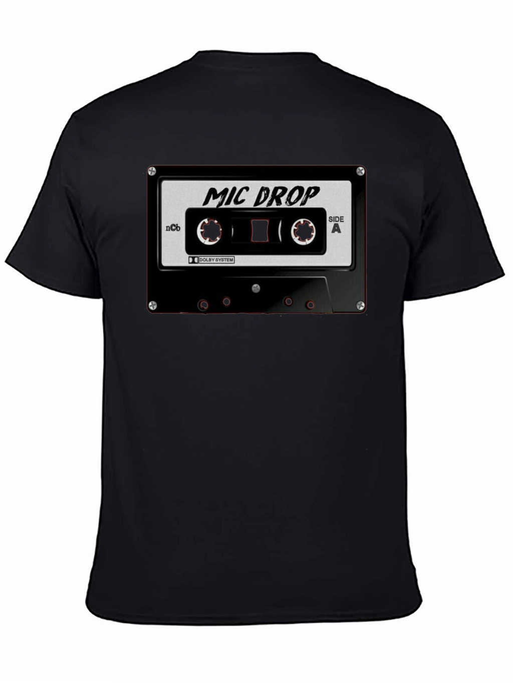 Mic Drop Cassette Tape Black T-Shirt