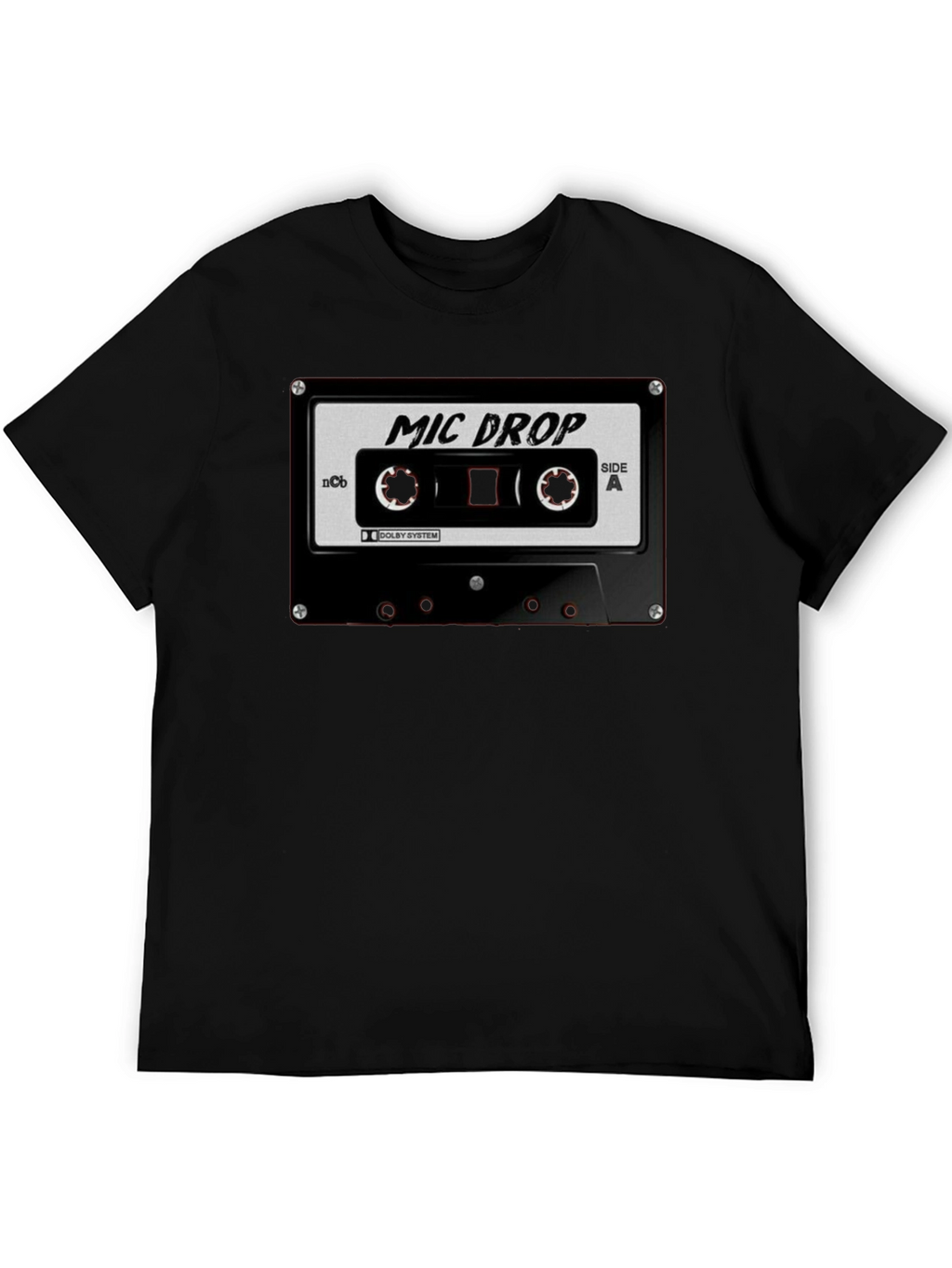 Mic Drop Cassette Tape Black T-Shirt