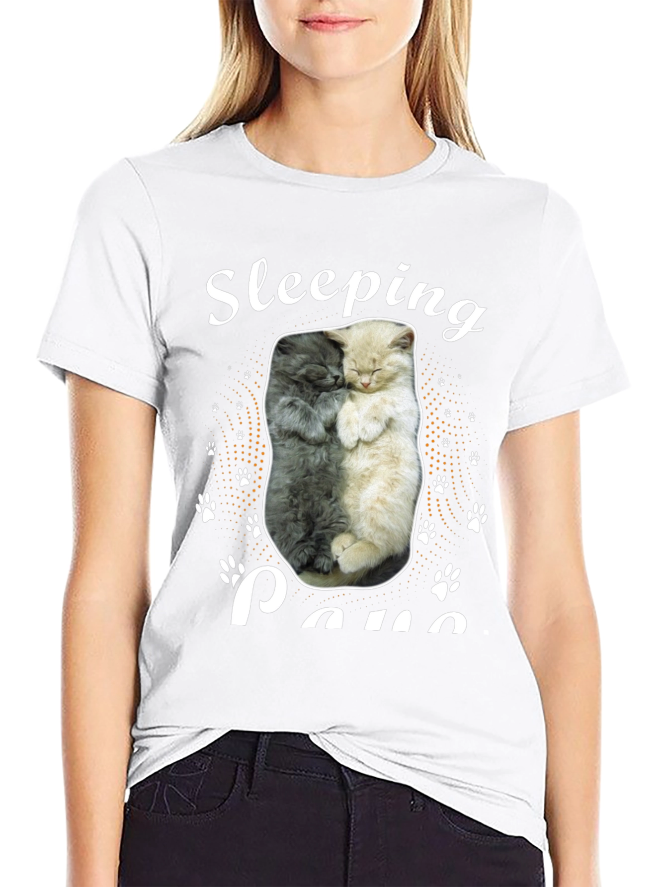 Sleeping Cats Graphic Tee - Cute Animal Lover Shirt