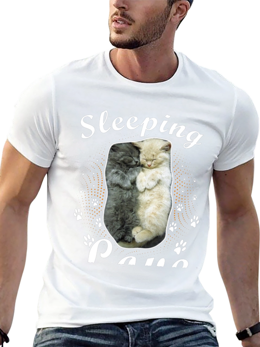 Sleeping Cats Graphic Tee - Cute Animal Lover Shirt