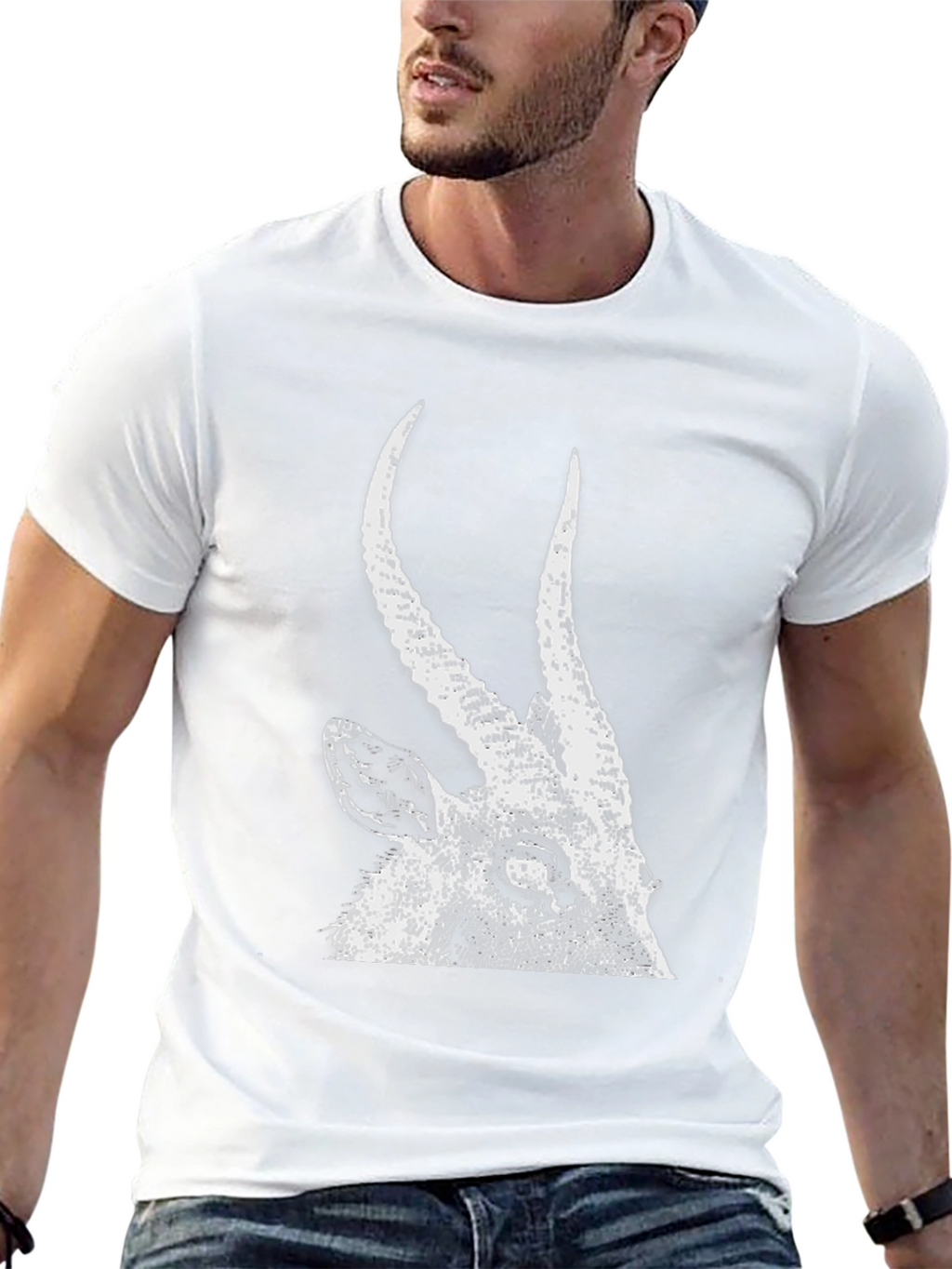 Antelope Graphic Tee - Black Cotton T-Shirt