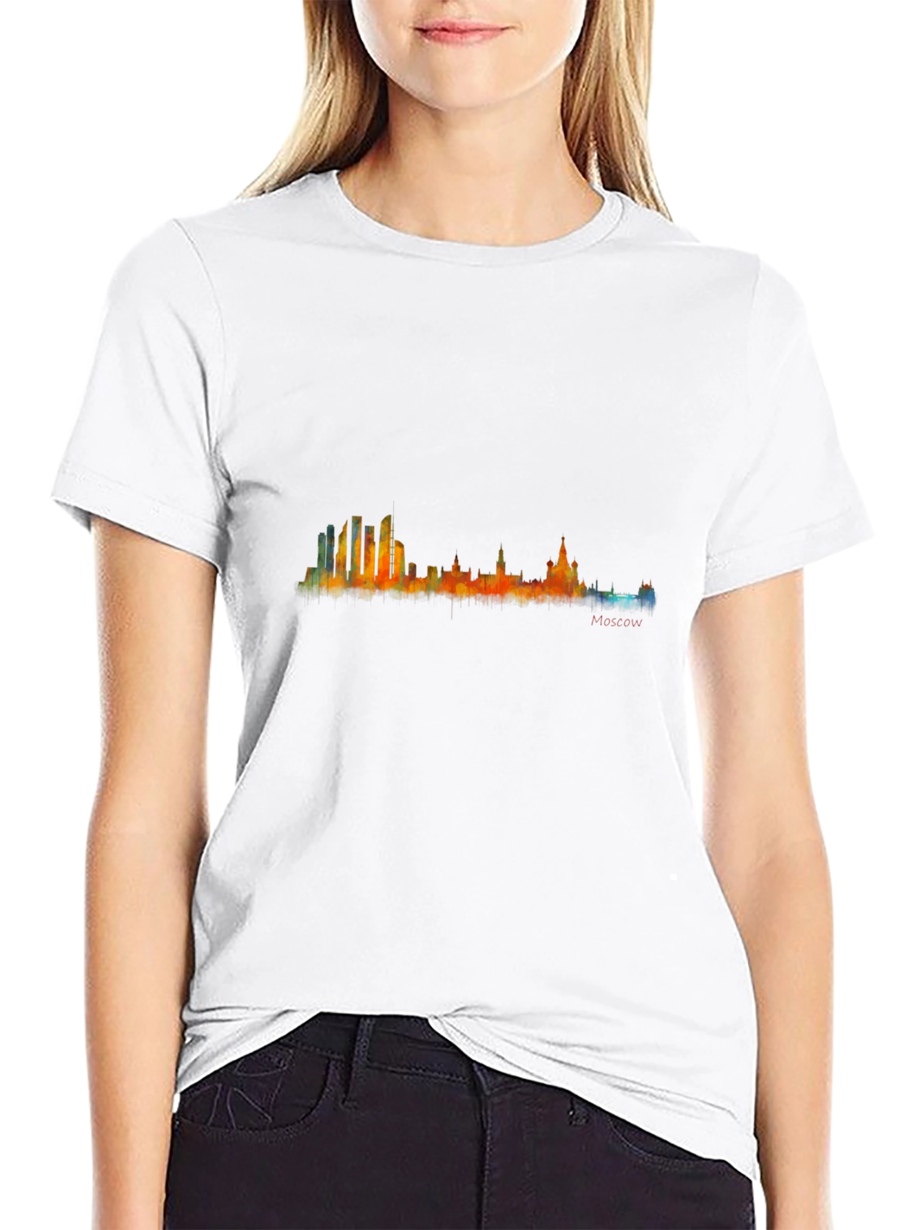 Moscow Skyline Graphic Tee - Mens Black T-Shirt