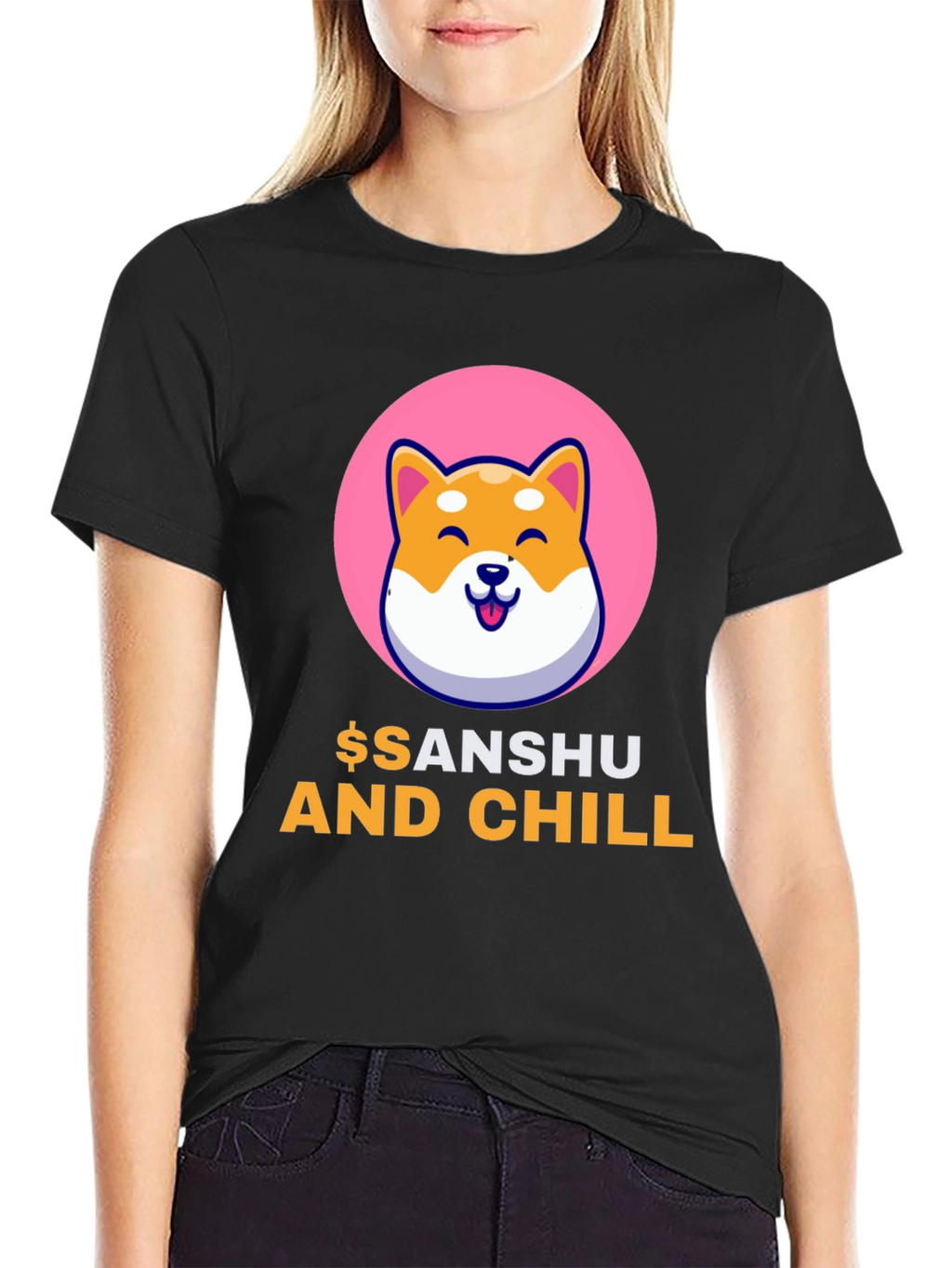 Sanshu and Chill Black T-Shirt