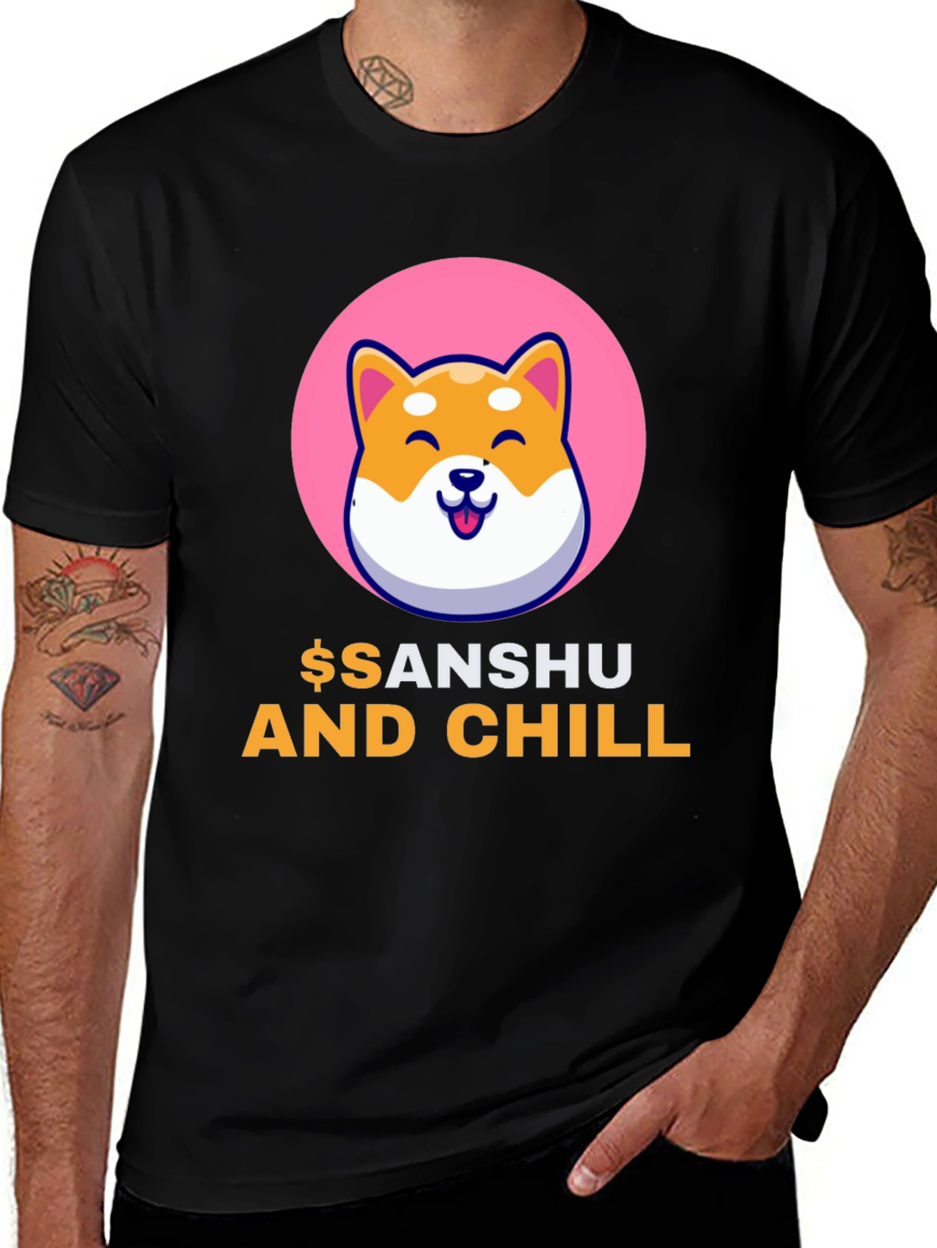 Sanshu and Chill Black T-Shirt