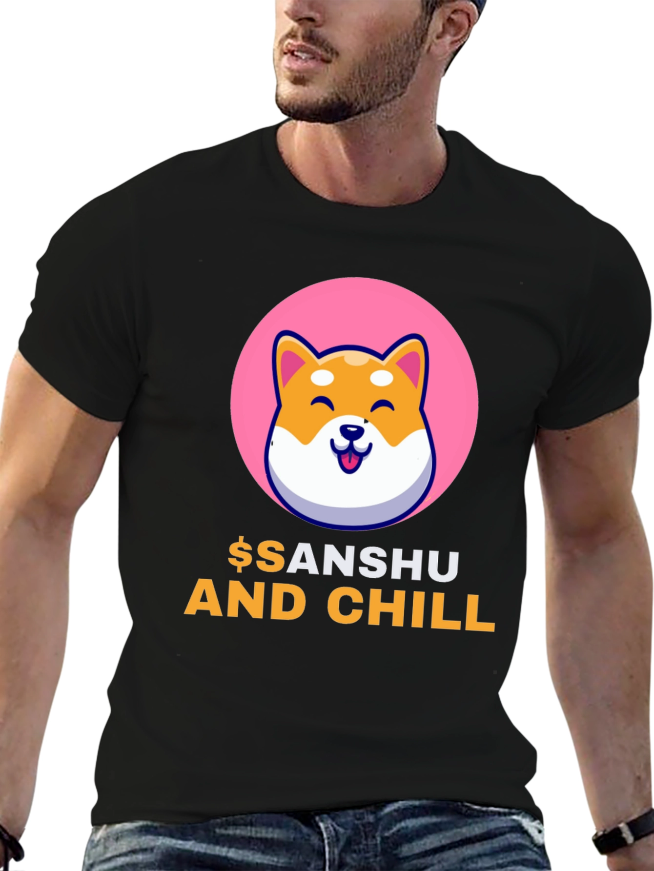 Sanshu and Chill Black T-Shirt