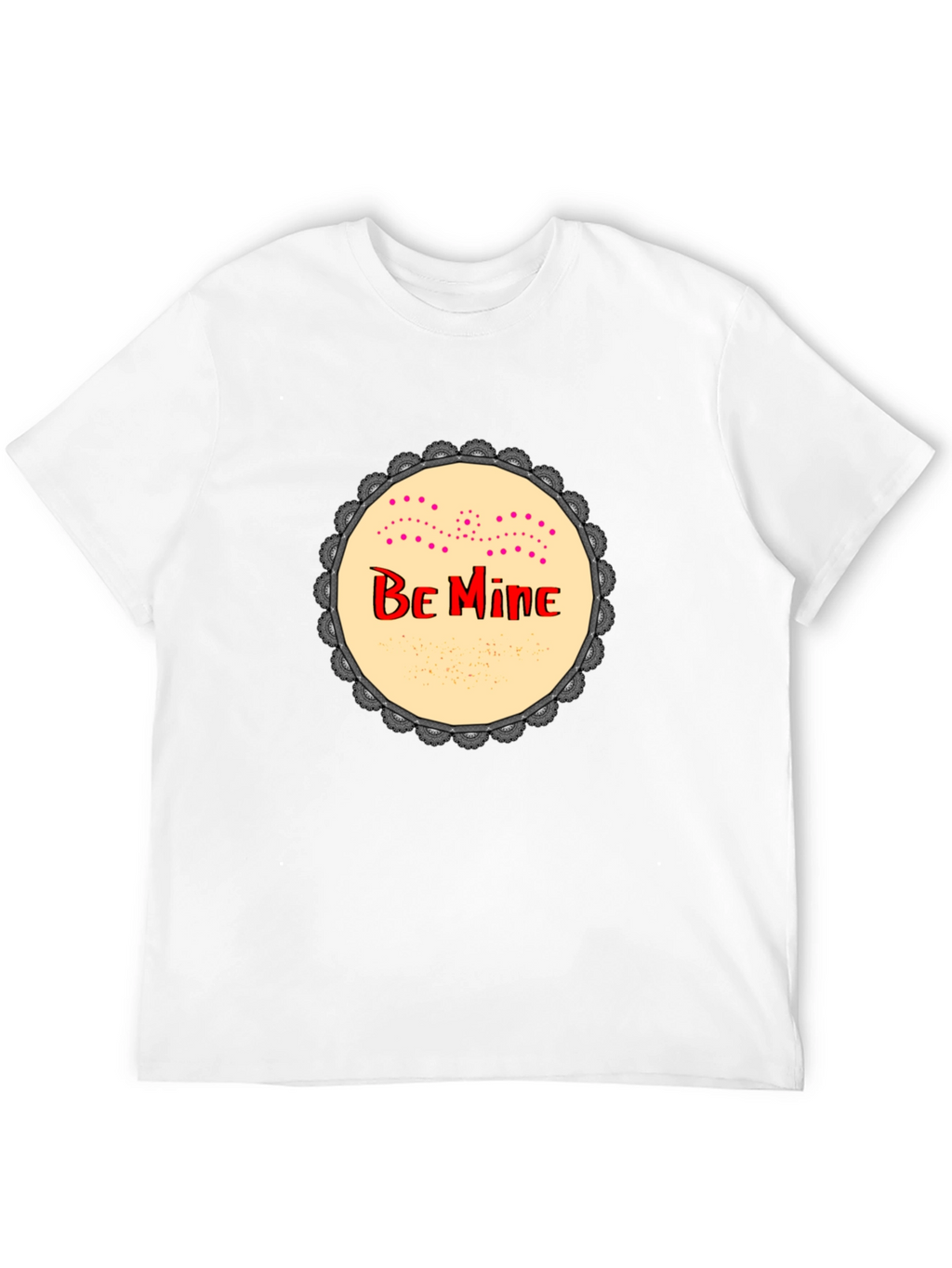 Be Mine Graphic Print Black T-Shirt