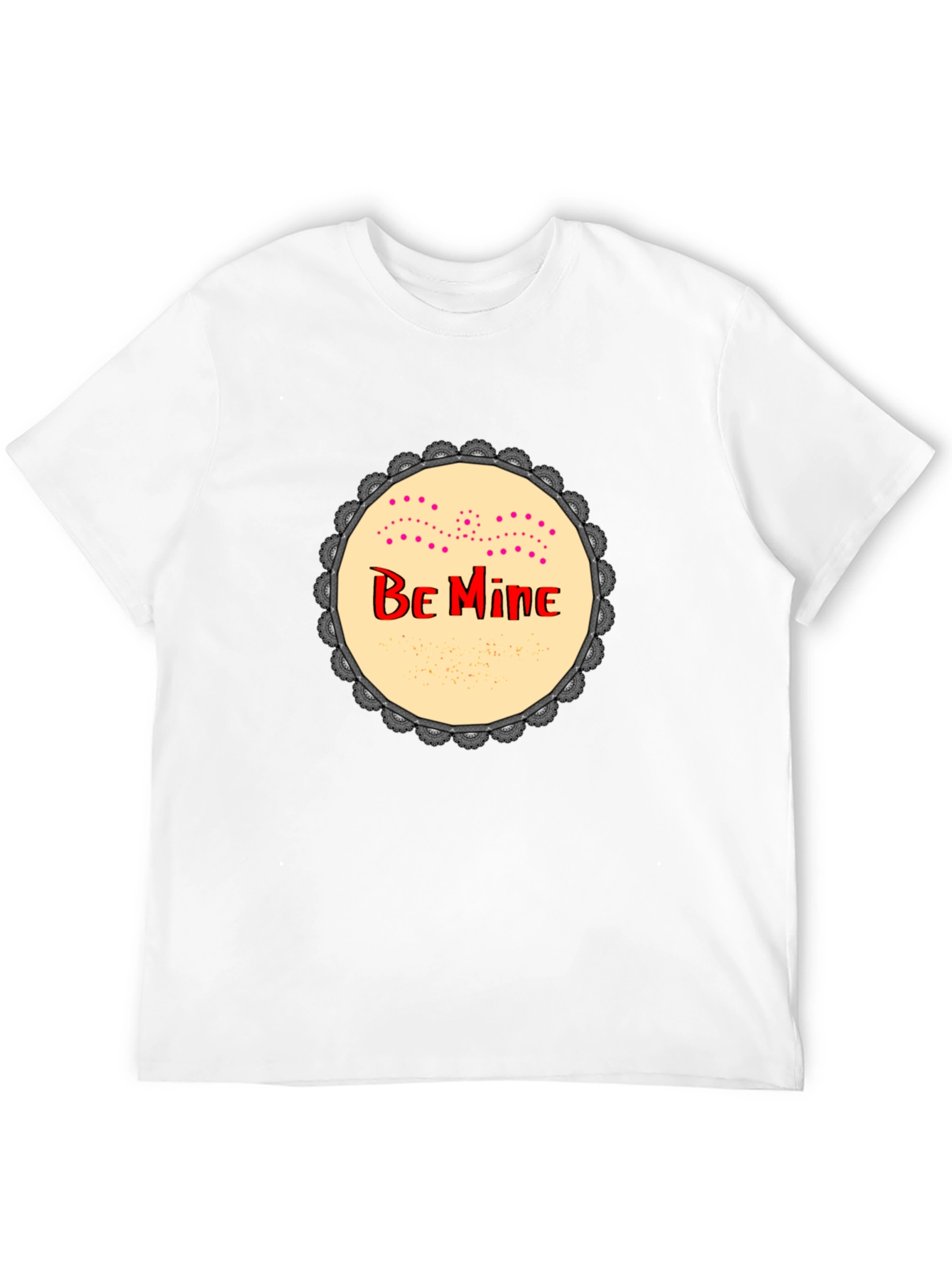 Be Mine Graphic Print Black T-Shirt