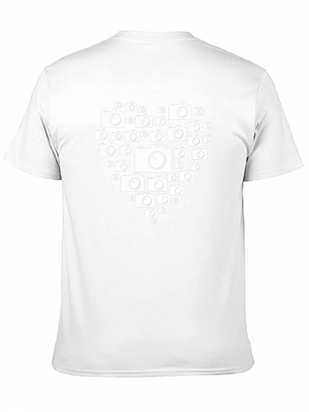 Camera Heart Graphic Black T-Shirt