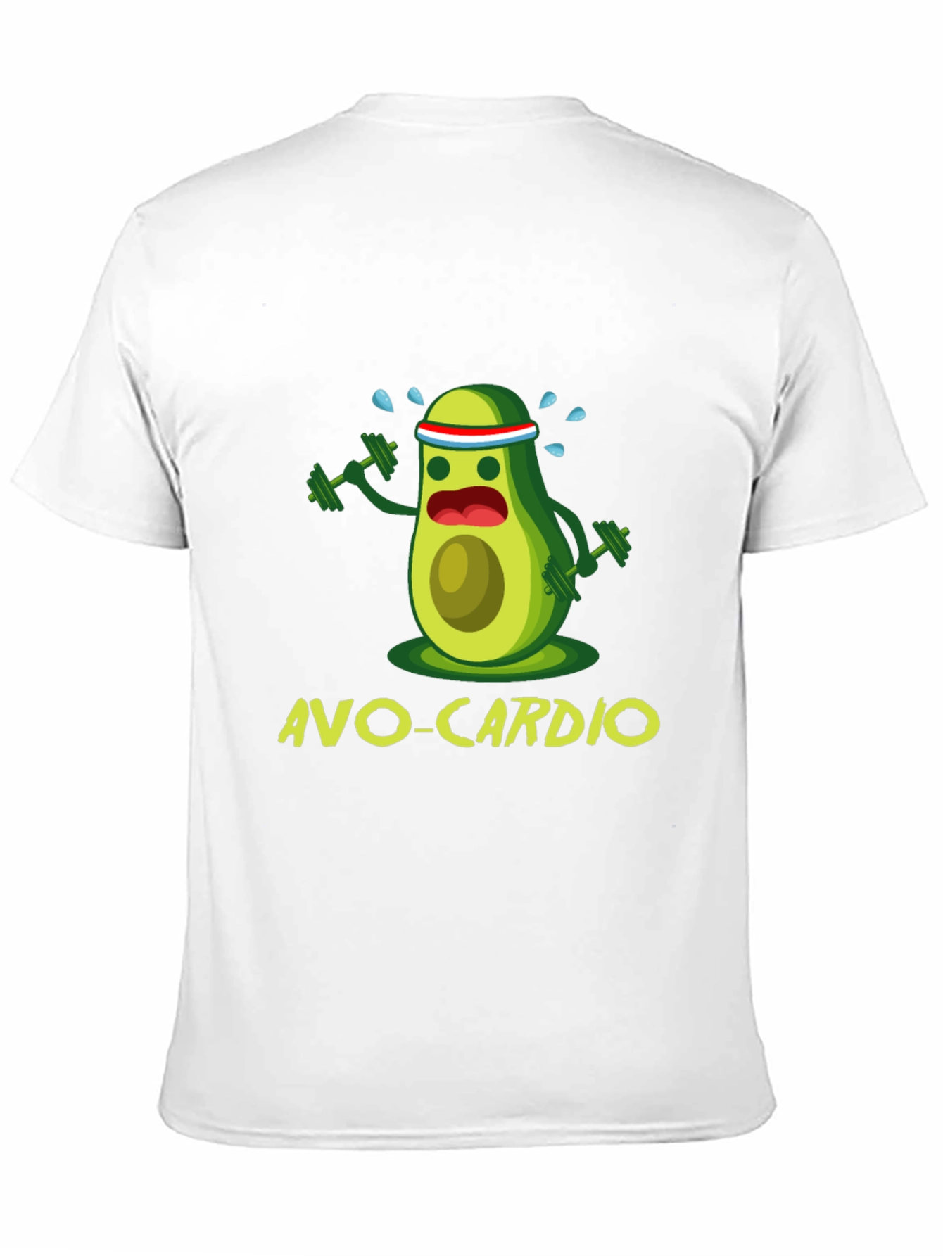 Avo-Cardio Black T-Shirt Funny Avocado Workout Tee