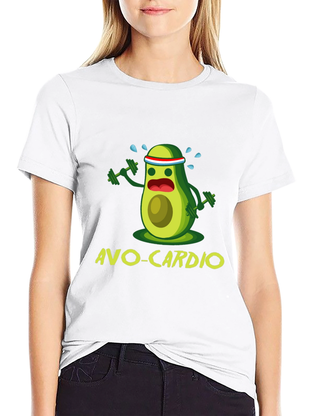 Avo-Cardio Black T-Shirt Funny Avocado Workout Tee