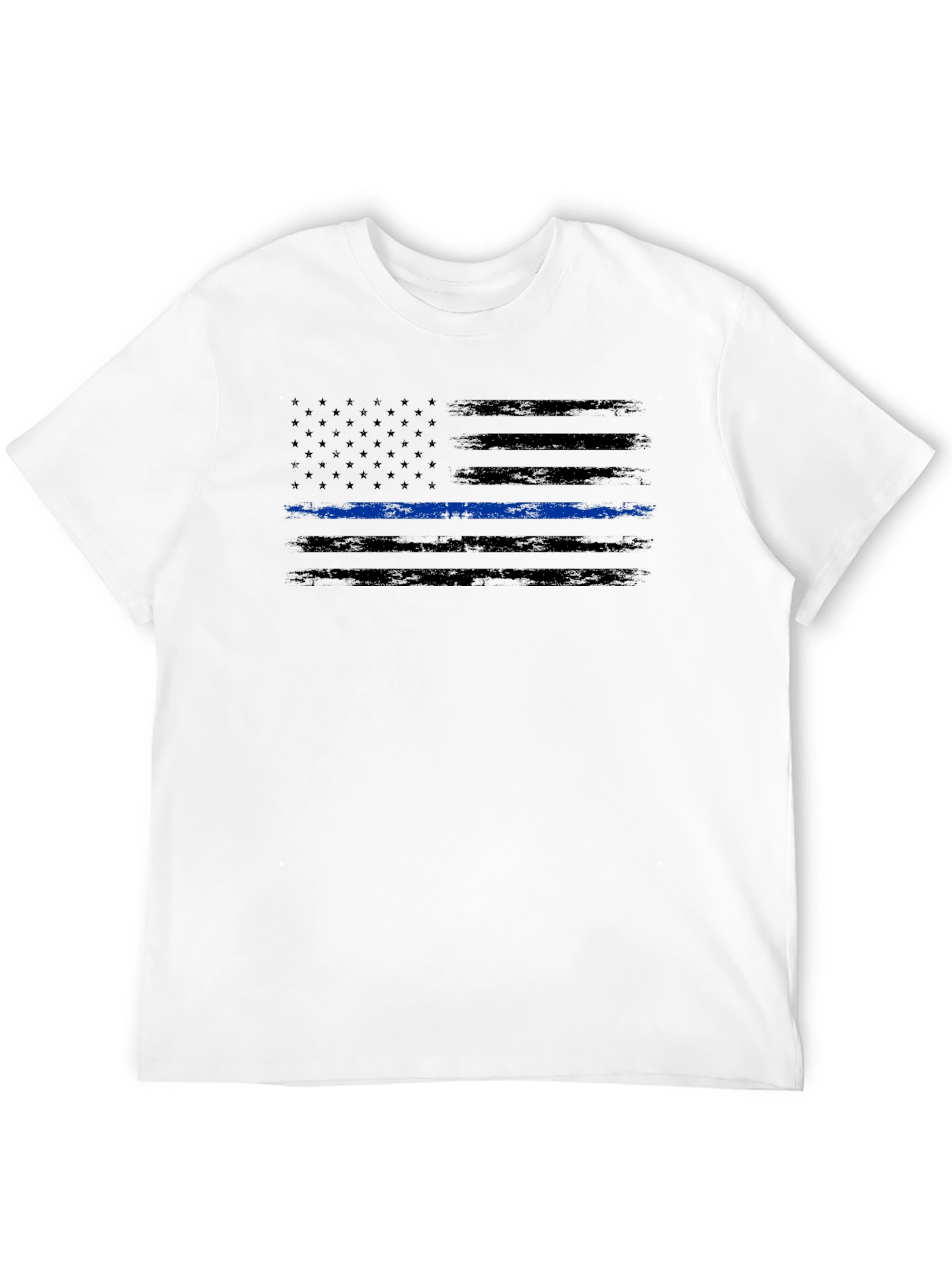 Thin Blue Line American Flag Graphic Tee