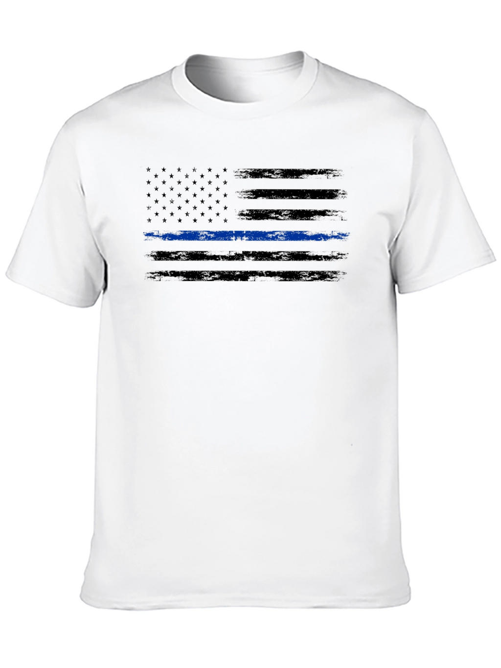 Thin Blue Line American Flag Graphic Tee