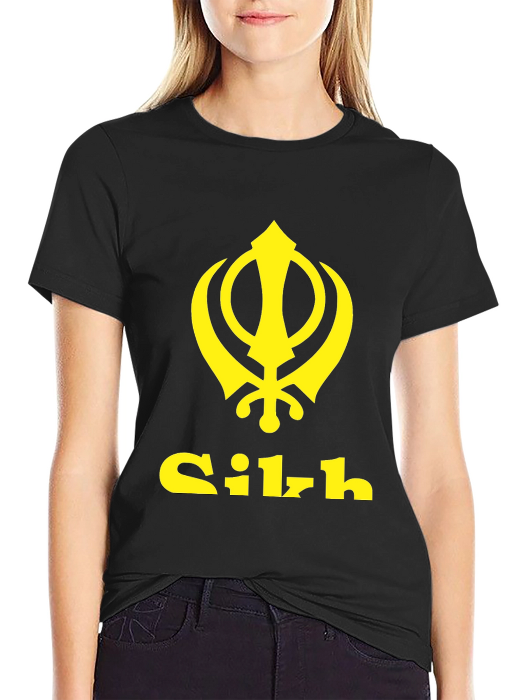 Sikh Khanda Symbol Black T-Shirt