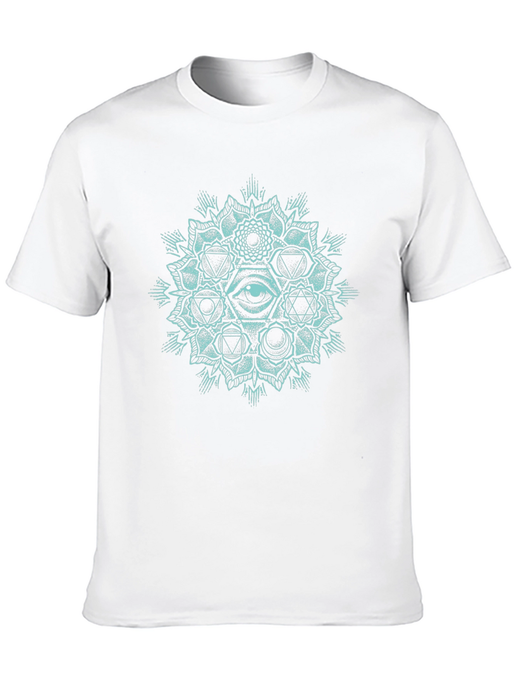 Mystic Eye Mandala Graphic T-Shirt - Black