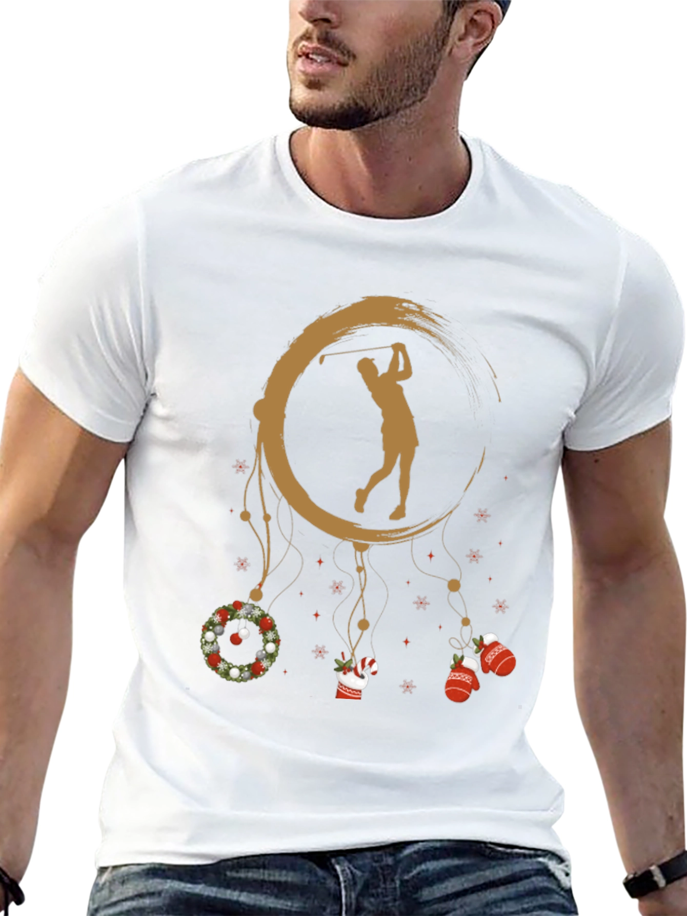 Golf Player Christmas T-Shirt