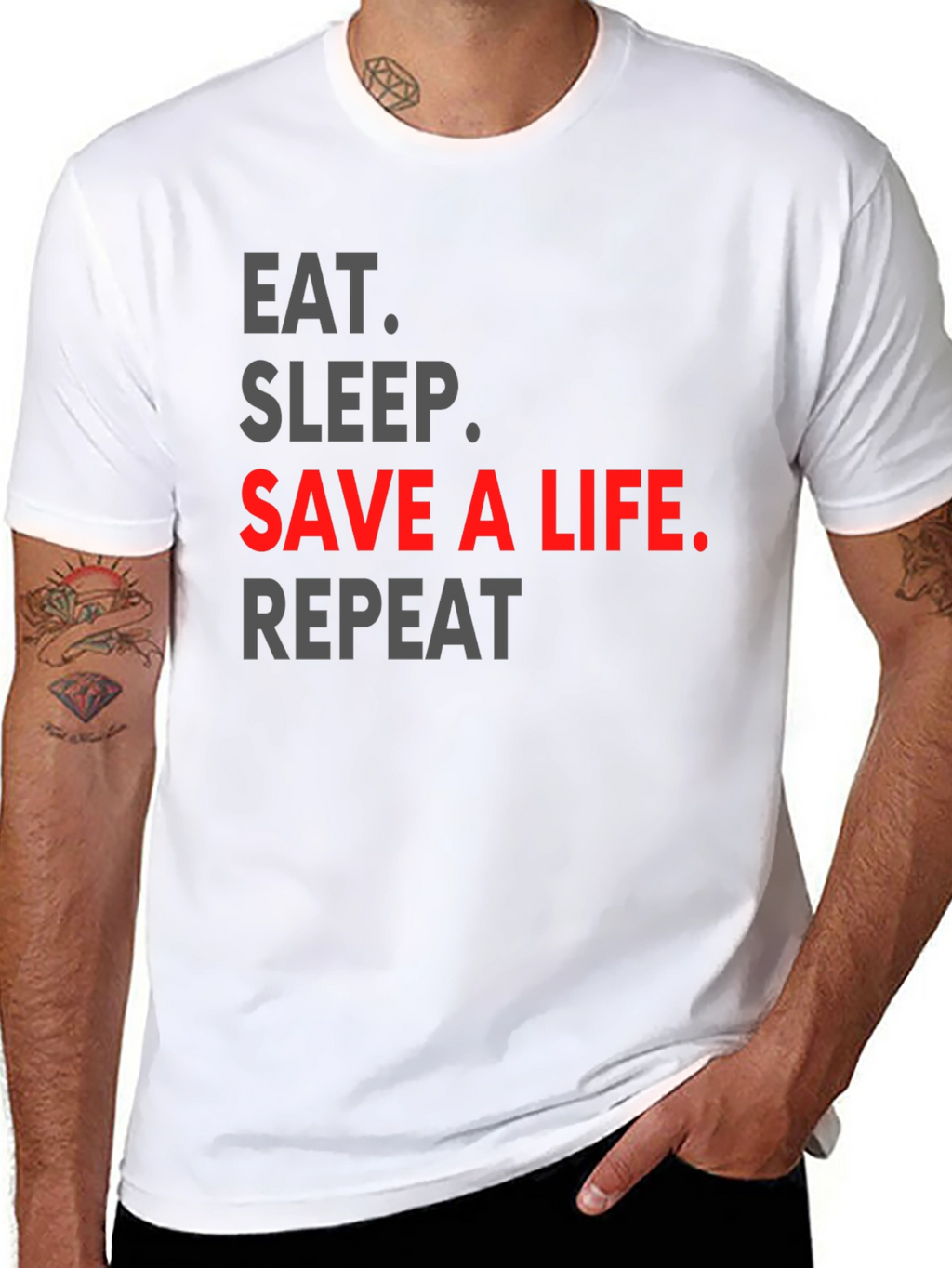 Eat Sleep Save a Life Repeat T-Shirt