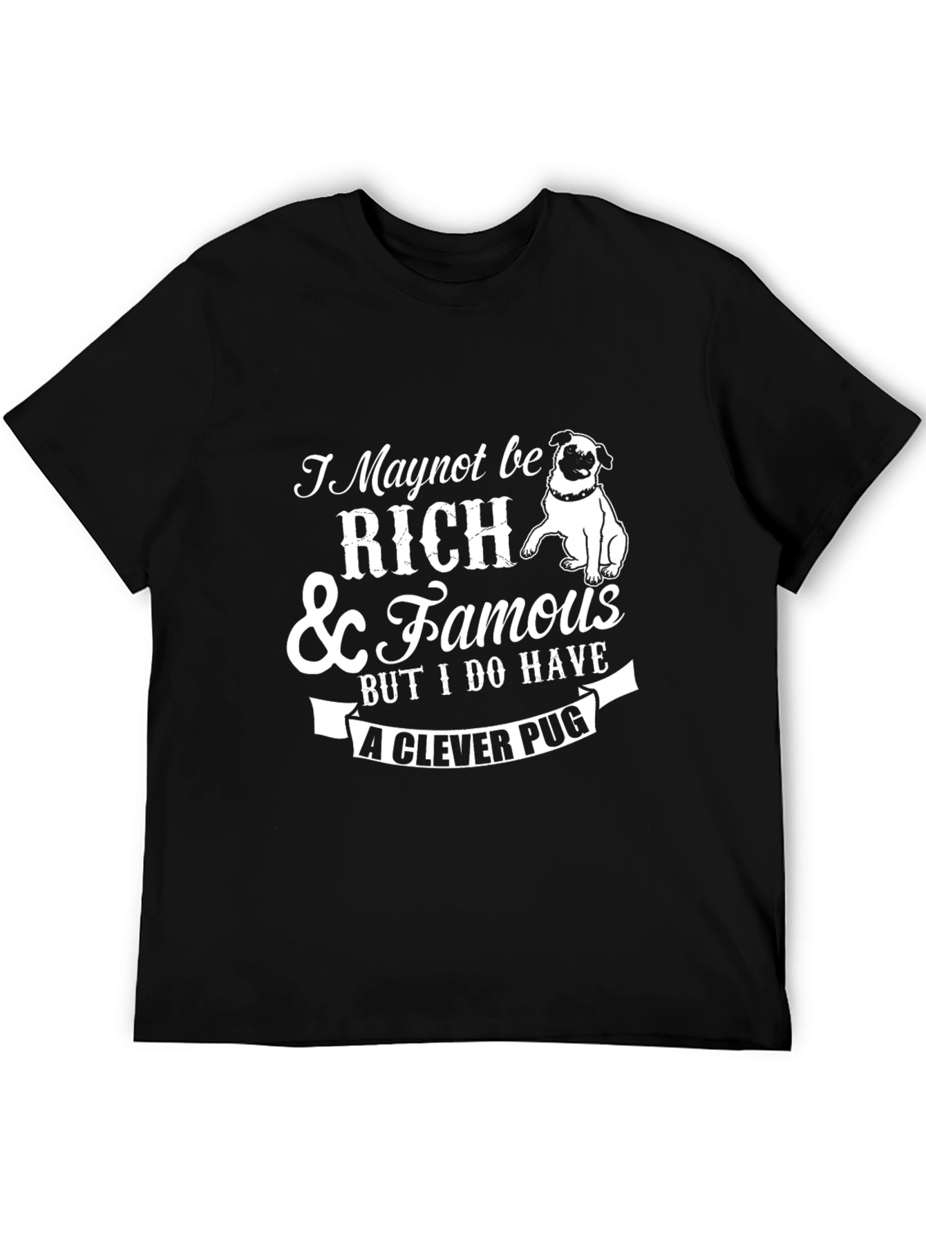 Clever Pug Graphic T-Shirt