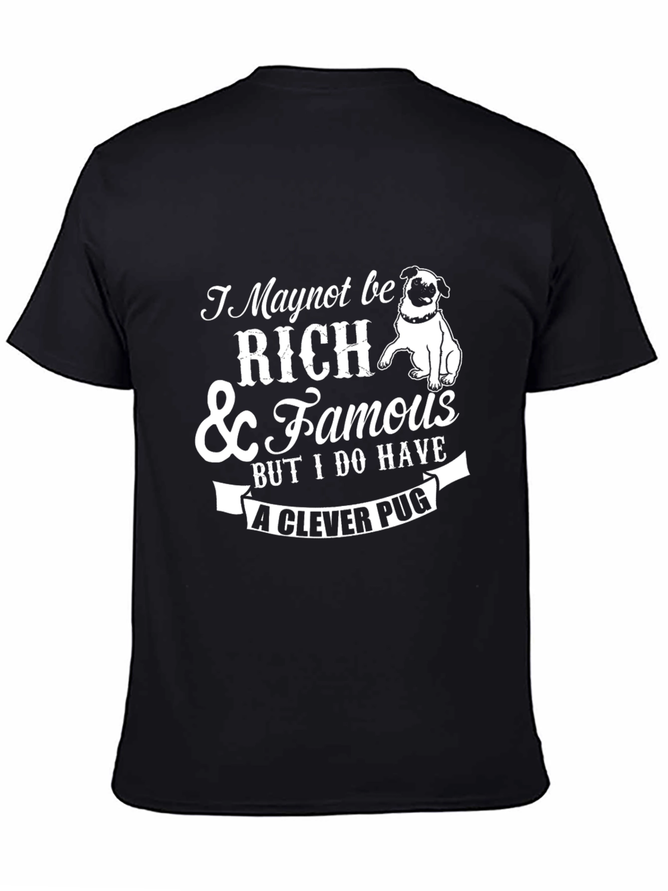 Clever Pug Graphic T-Shirt