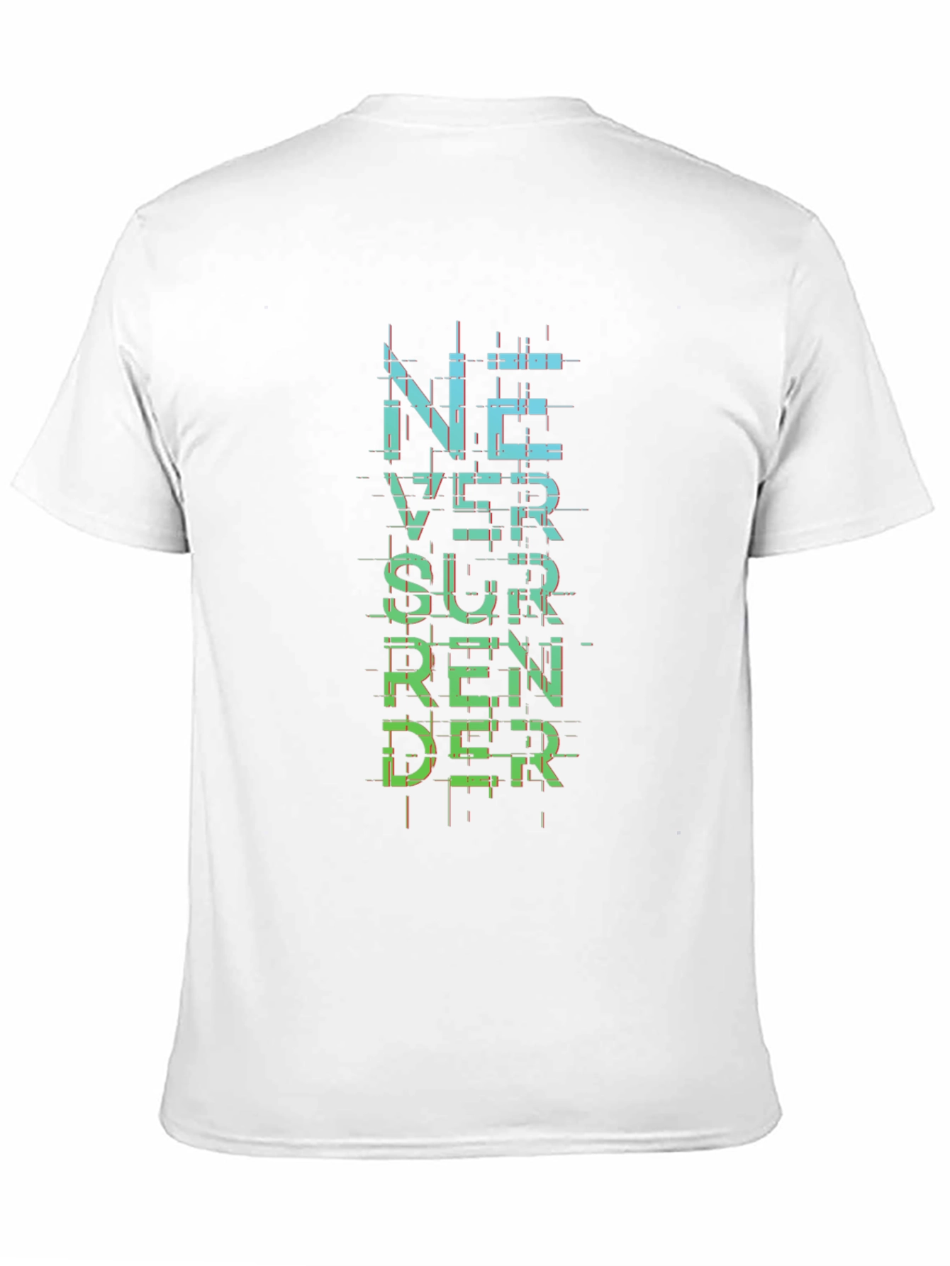 Never Surrender Graphic Print Black T-Shirt