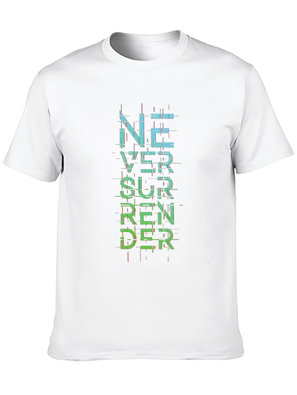 Never Surrender Graphic Print Black T-Shirt
