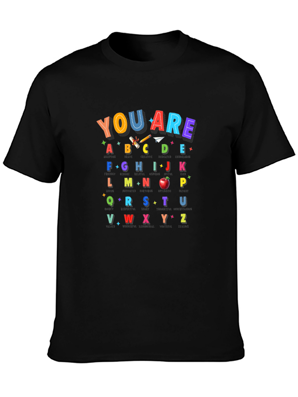 Alphabet Teacher T-Shirt | You Are ABCDE