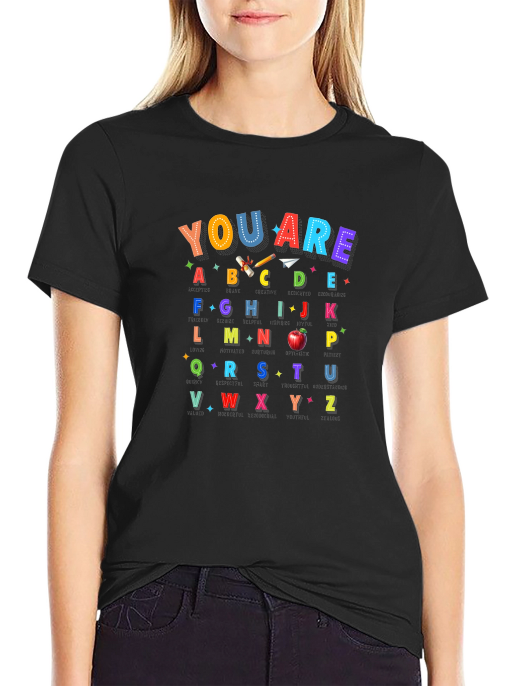 Alphabet Teacher T-Shirt | You Are ABCDE