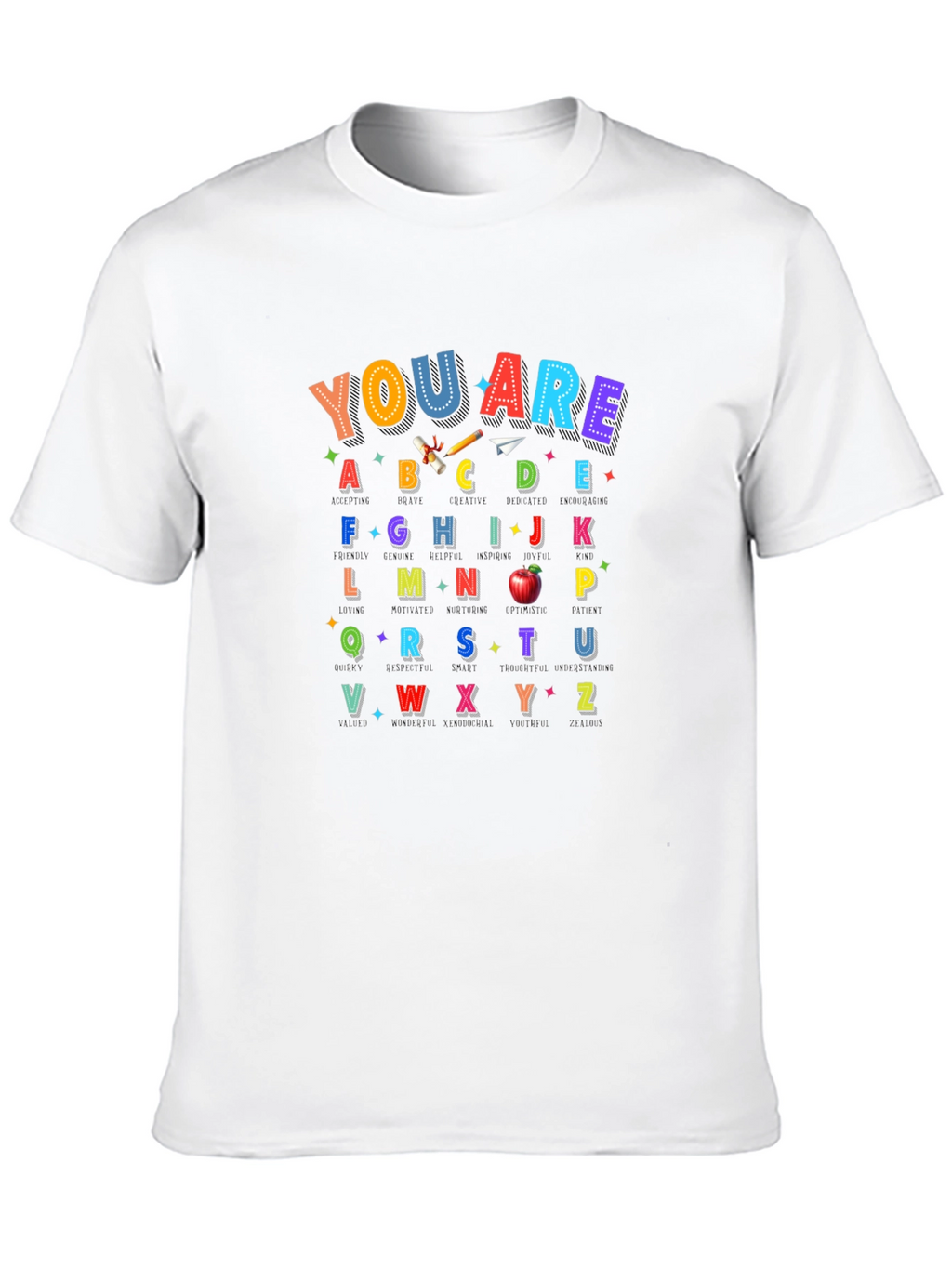 Alphabet Teacher T-Shirt | You Are ABCDE
