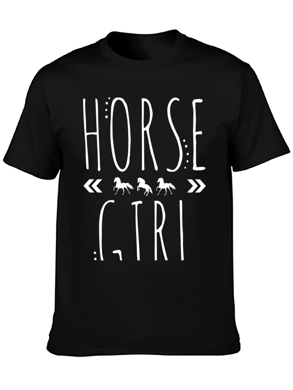 Horse Girl Black Graphic T-Shirt