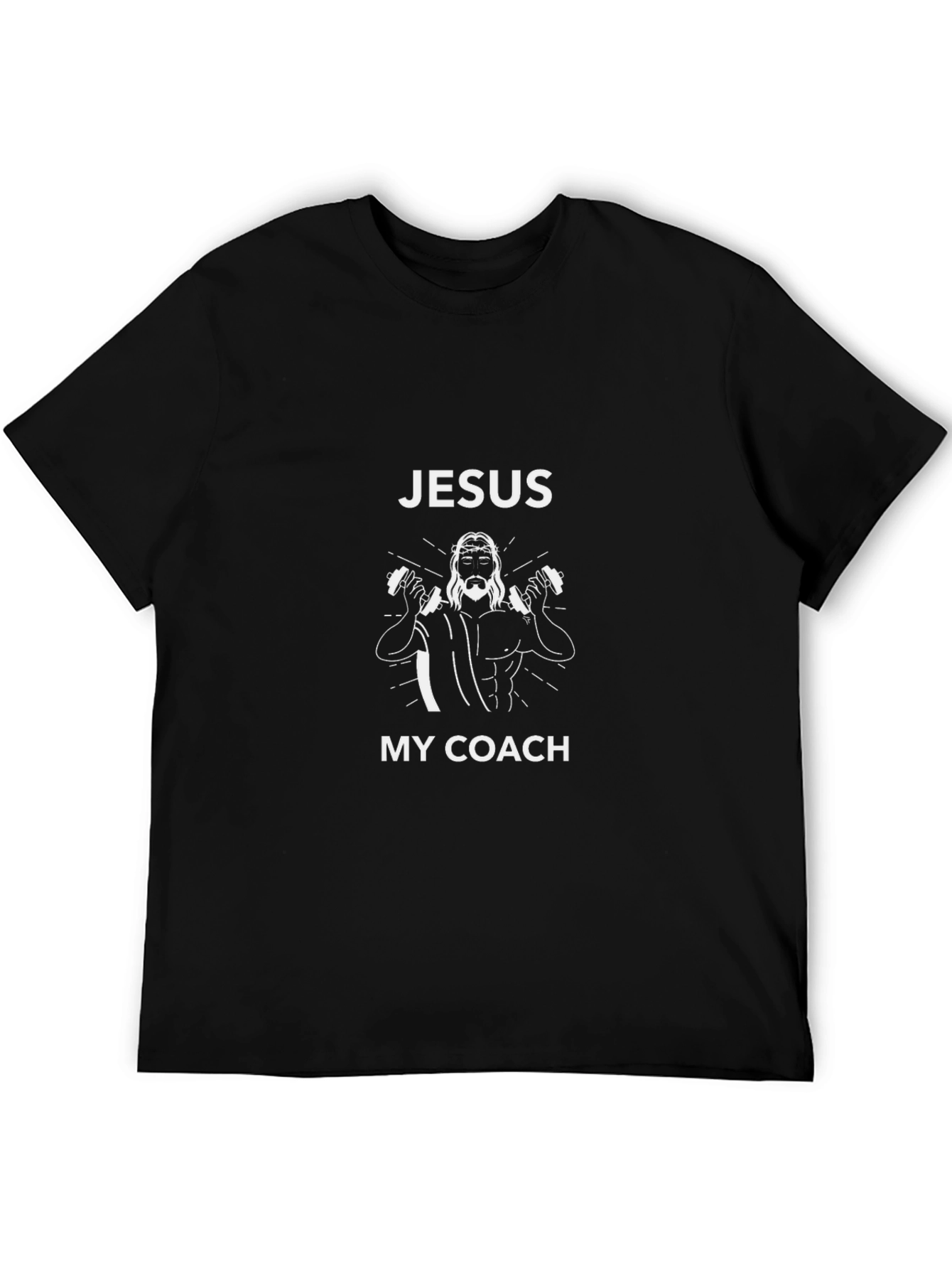 Jesus My Coach Gym T-Shirt - Black Christian Workout Apparel