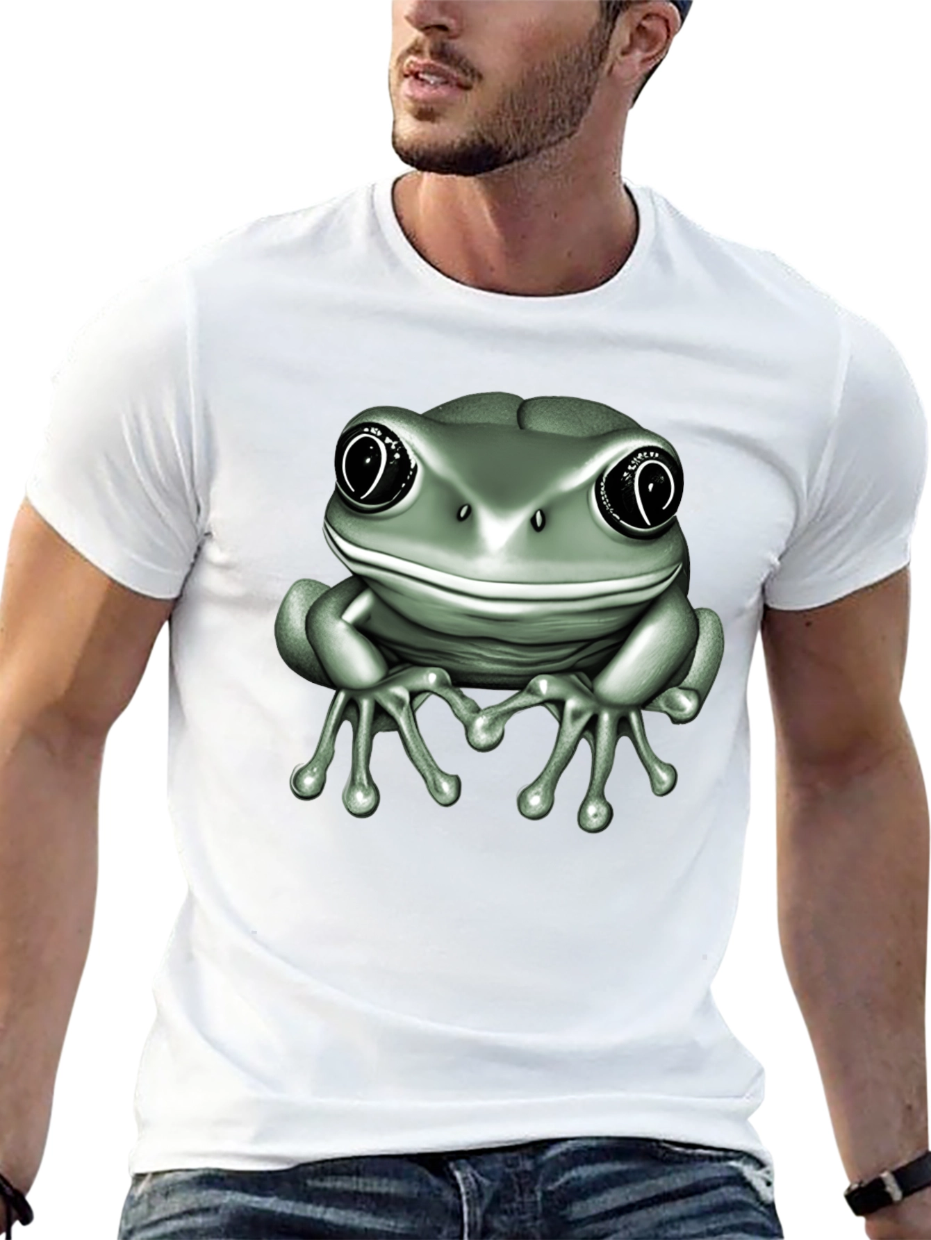 Frog Graphic T-Shirt - Stylish Mens Tee